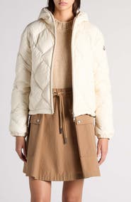 Moncler Arvouinne Diamond Quilted Hooded Down Jacket