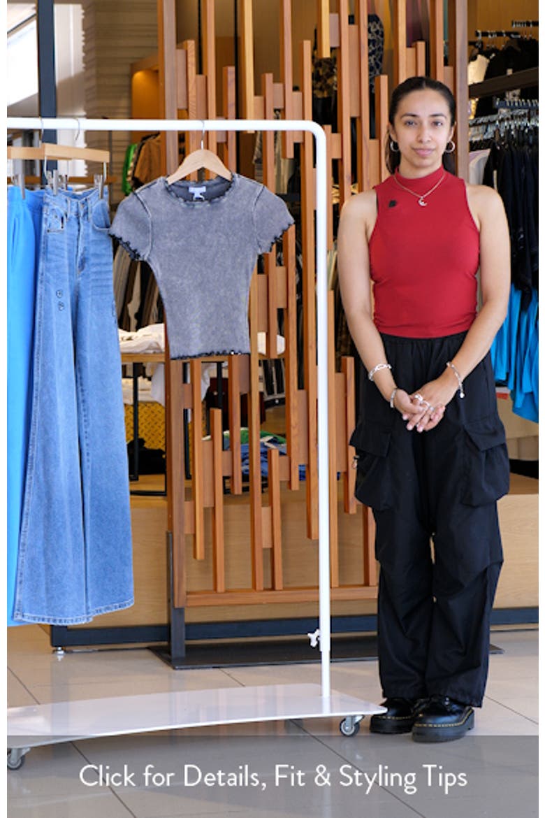 Washed Rib Crop Tee video