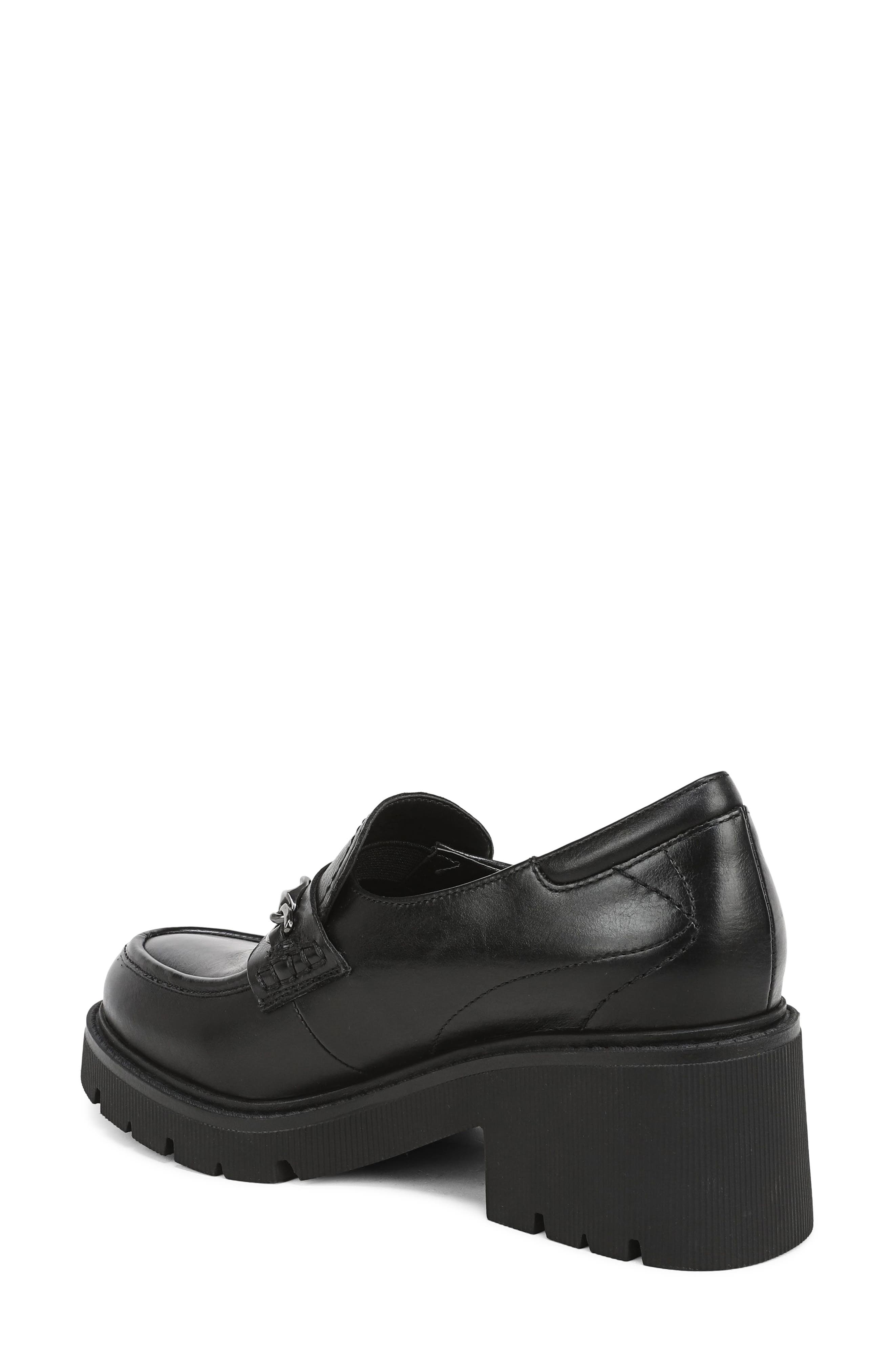 Jolee Leather Platform Loafer, Alternate, color, BLACK LEATHER