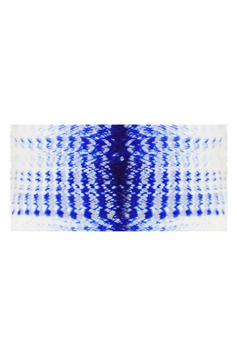 Cashmere Dip Dye Shawl, Main, color, Indigo Blue