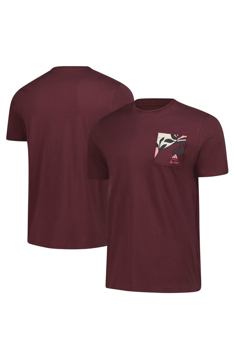 adidas Men's adidas  Dark Red Mercedes-AMG Petronas F1 Team 2025 Miami Grand Prix Pack T-Shirt, Main, color, 