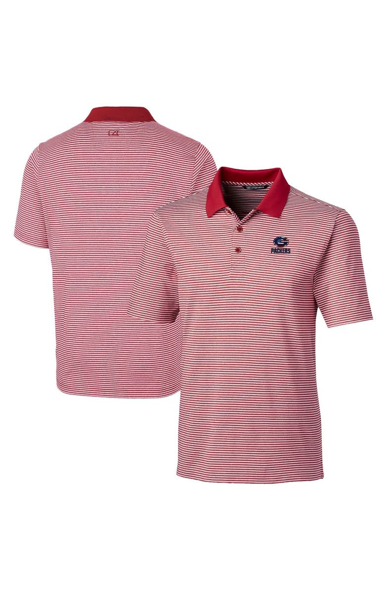Cutter & Buck Men's Cutter & Buck Cardinal Green Bay Packers Big & Tall Forge Tonal Stripe Stretch Polo, Main, color, 