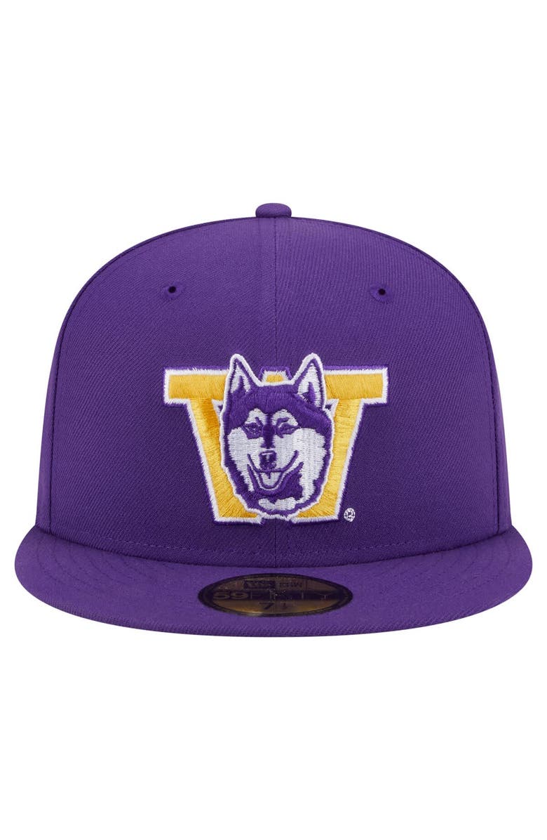 New Era Men's New Era Purple Washington Huskies Vault 59FIFTY Fitted Hat, Alternate, color, 