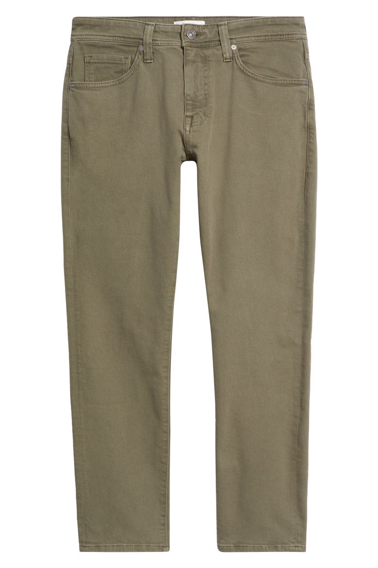 Garment Dye Slim Straight Leg Jeans, Alternate, color, OLIVE TUNDRA