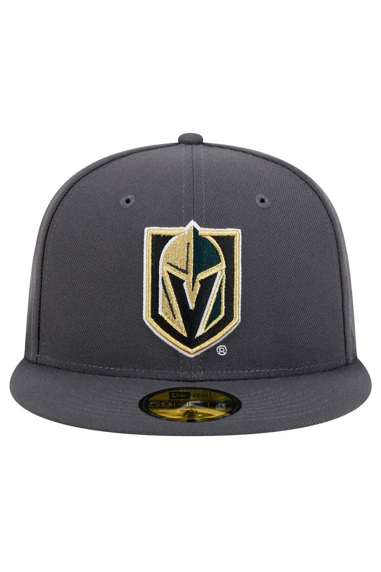 Men's New Era Charcoal Vegas Golden Knights Core 59FIFTY Fitted Hat, Alternate, color, Charcoal