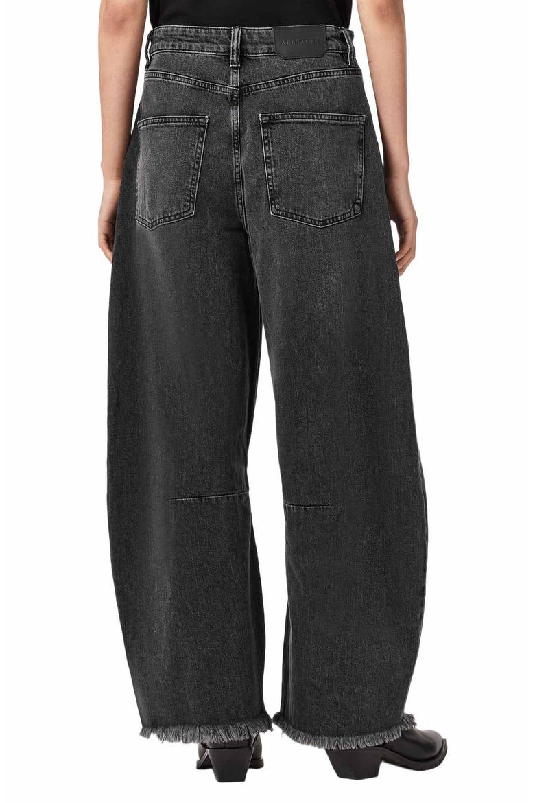 Payton Barrel Leg Jeans, Alternate, color, WASHED BLACK