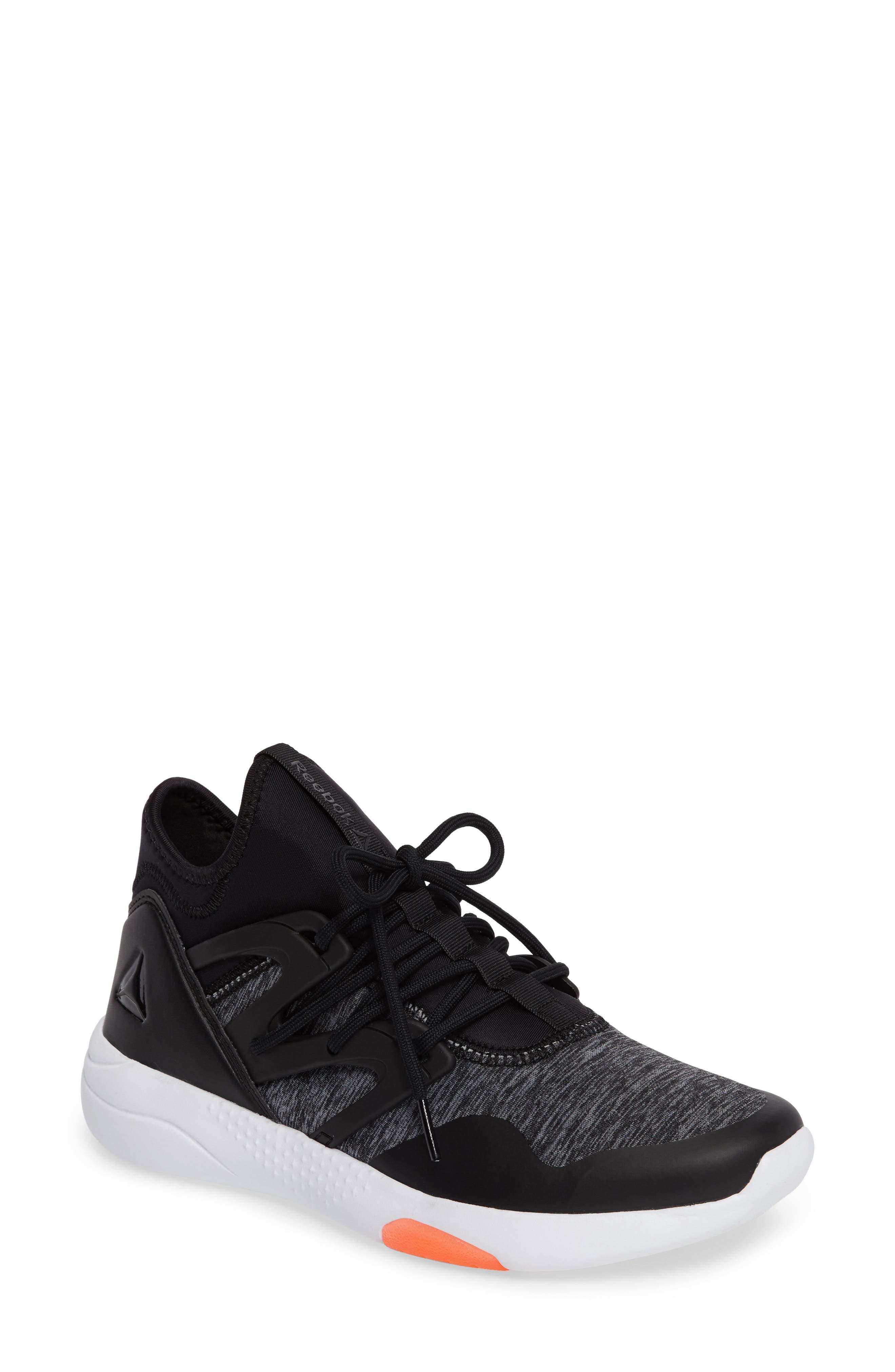 'Hayasu' Training Shoe, Main, color, BLACK/ VITAMIN C/ WHITE