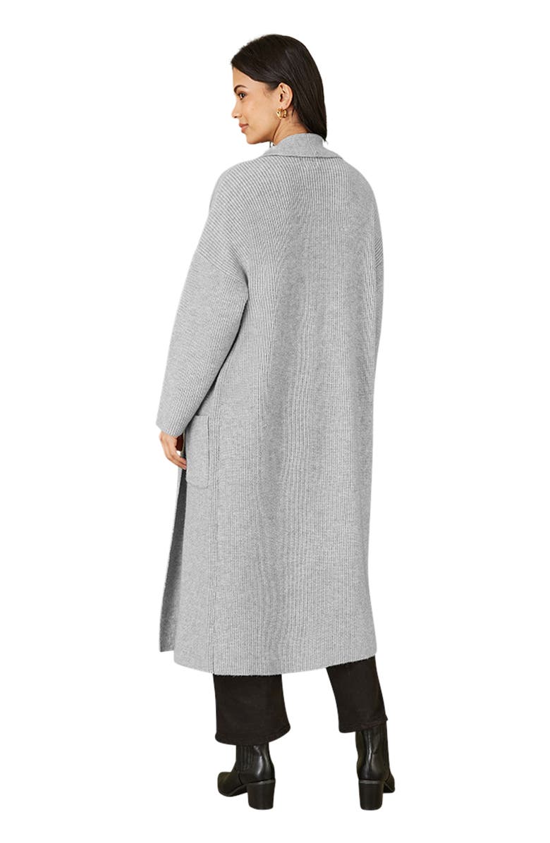 Yumi Knitted Maxi Cardigan With Pockets, Alternate, color, Grey