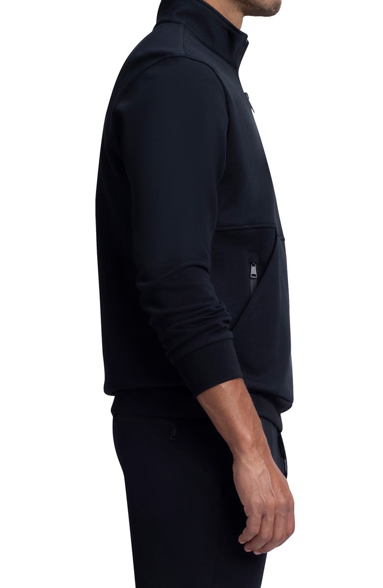 Bugatchi Comfort Cotton Blend Quarter Zip Pullover, Alternate, color, 