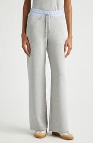 Veronica Beard Ernie Mixed Media Sweatpants