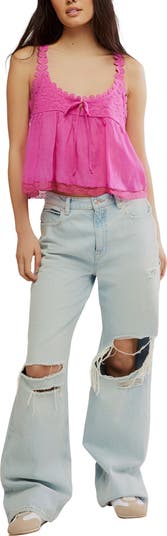 Stevie Lace Accent Cotton Camisole