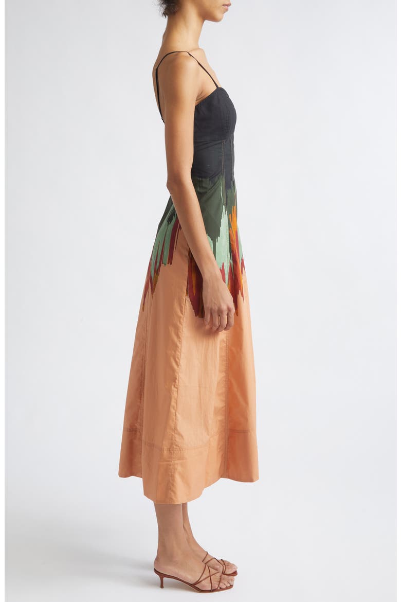 Fiora Floral Cotton Dress, Alternate, color, AGATE
