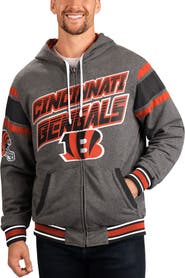 G-III SPORTS BY CARL BANKS Men's G-III Sports by Carl Banks Black/Gray Cincinnati Bengals Extreme Full Back Reversible Hoodie Full-Zip Jacket