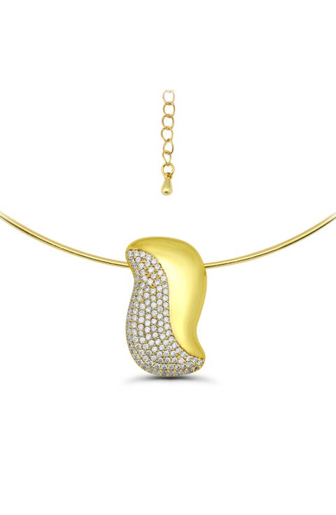 Pavé Cubic Zirconia Collar Necklace