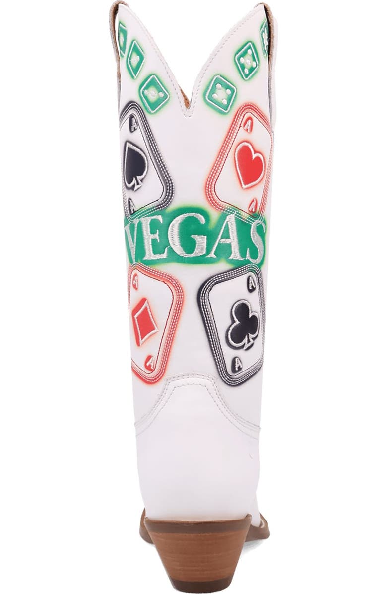 Dingo Vegas Embroidered Western Boot, Alternate, color, White