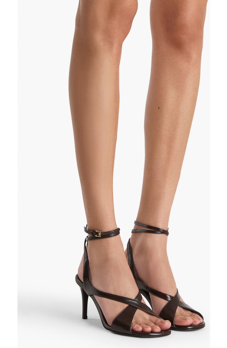 Khaite Liria Ankle Strap Sandal, Alternate, color, 950 Dark Brown