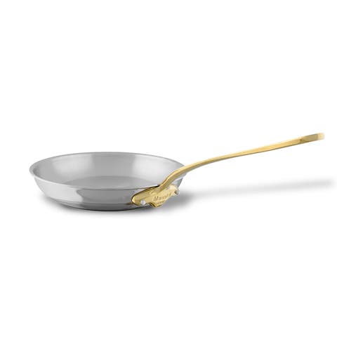 M'Cook B 5-Ply Frying Pan With Brass Handles, 7.9-Inch