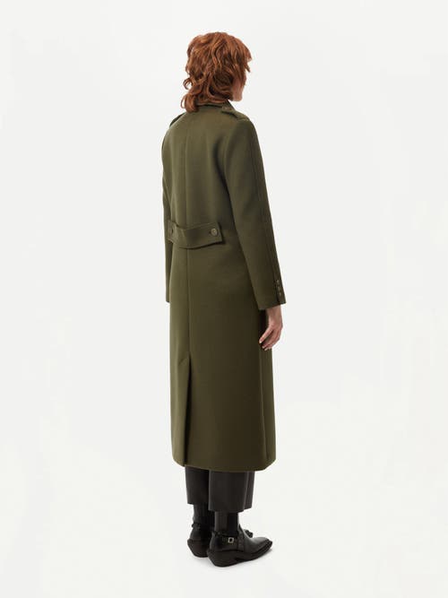 Gobi Mongolian Cashmere Double-breasted Cashmere Coat In Green