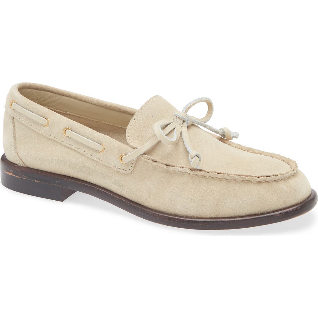 Rag & Bone Carter Suede Boat Loafers In Macadamia Suede