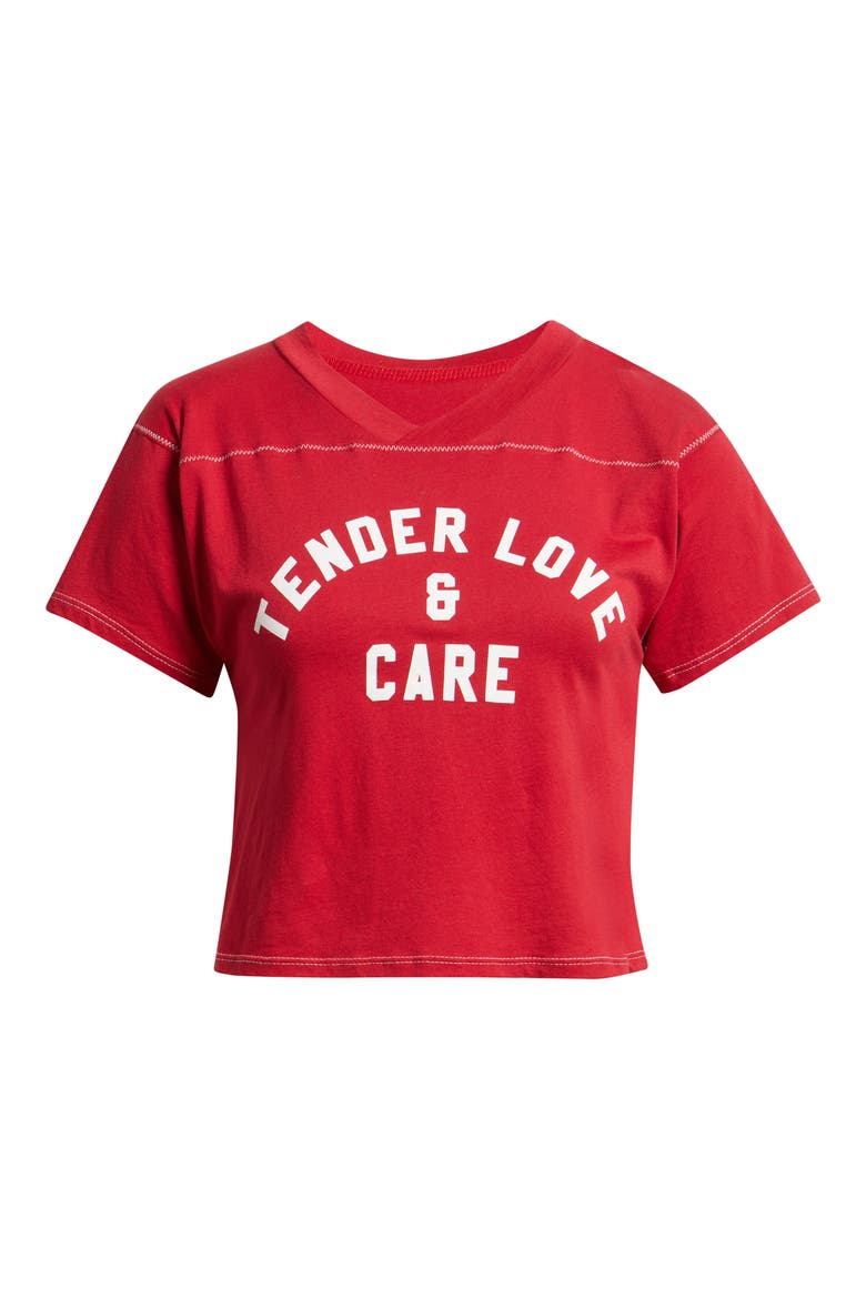 TLC Graphic Cotton Crop T-Shirt, Alternate, color, RED