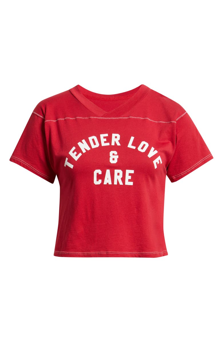 Bella Venice TLC Graphic Cotton Crop T-Shirt, Alternate, color, Red