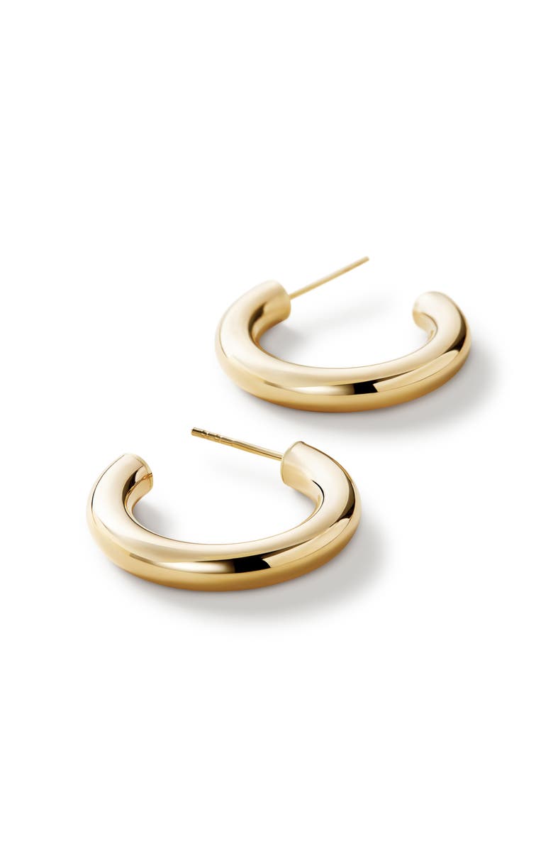Ana Luisa Chunky Gold C-Hoop Earrings - Medium, Alternate, color, 