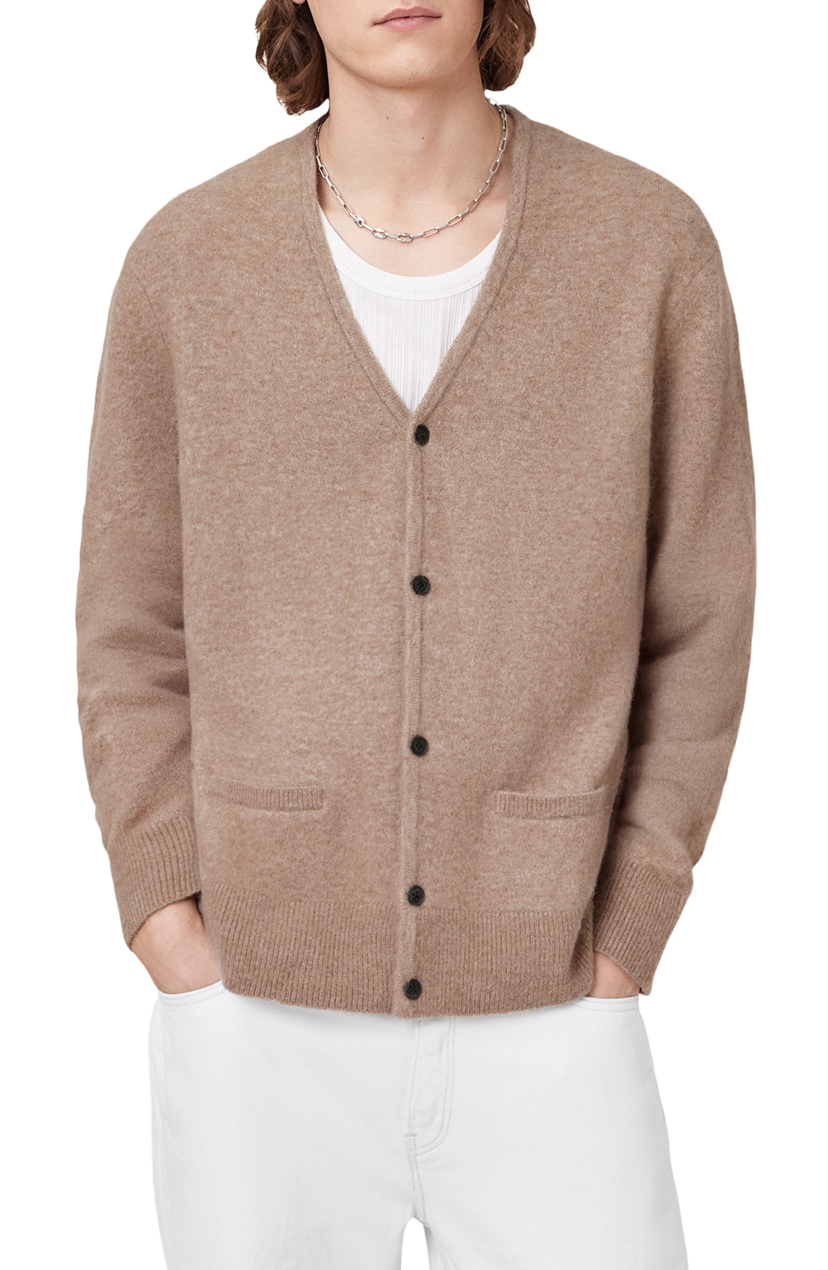 AllSaints Renn Merino Wool & Alpaca Blend Cardigan