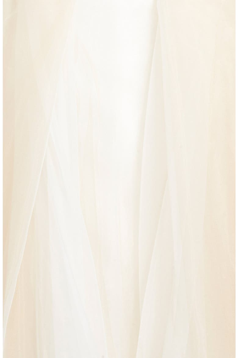 Beaded Top & Organza Two-Piece Ballgown, Alternate, color, WHITE/ NUDE