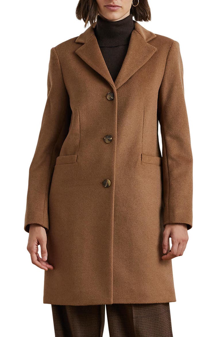 Longline Wool Blend Coat, Main, color, NEW VICUNA