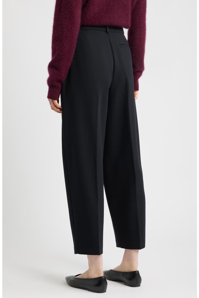Pleated Ankle Pants, Alternate, color, BLACK