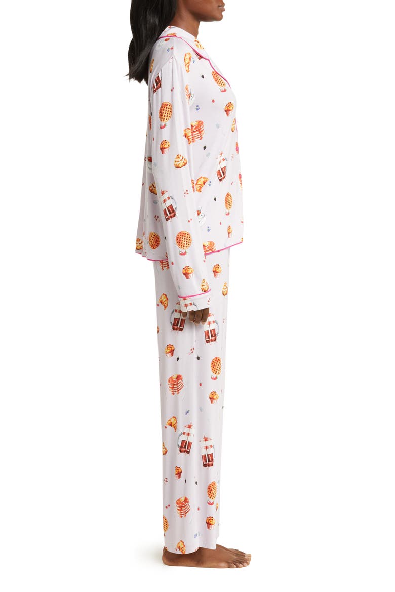 All American Long Sleeve Jersey Pajamas, Alternate, color, BELOVED BREAKFAST