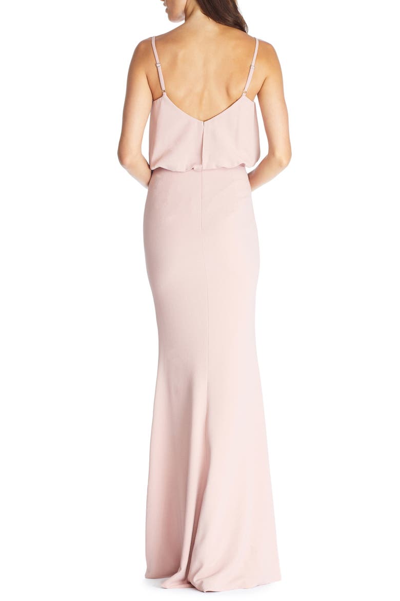 Gracelyn Blouson Jersey Gown, Alternate, color, BLUSH