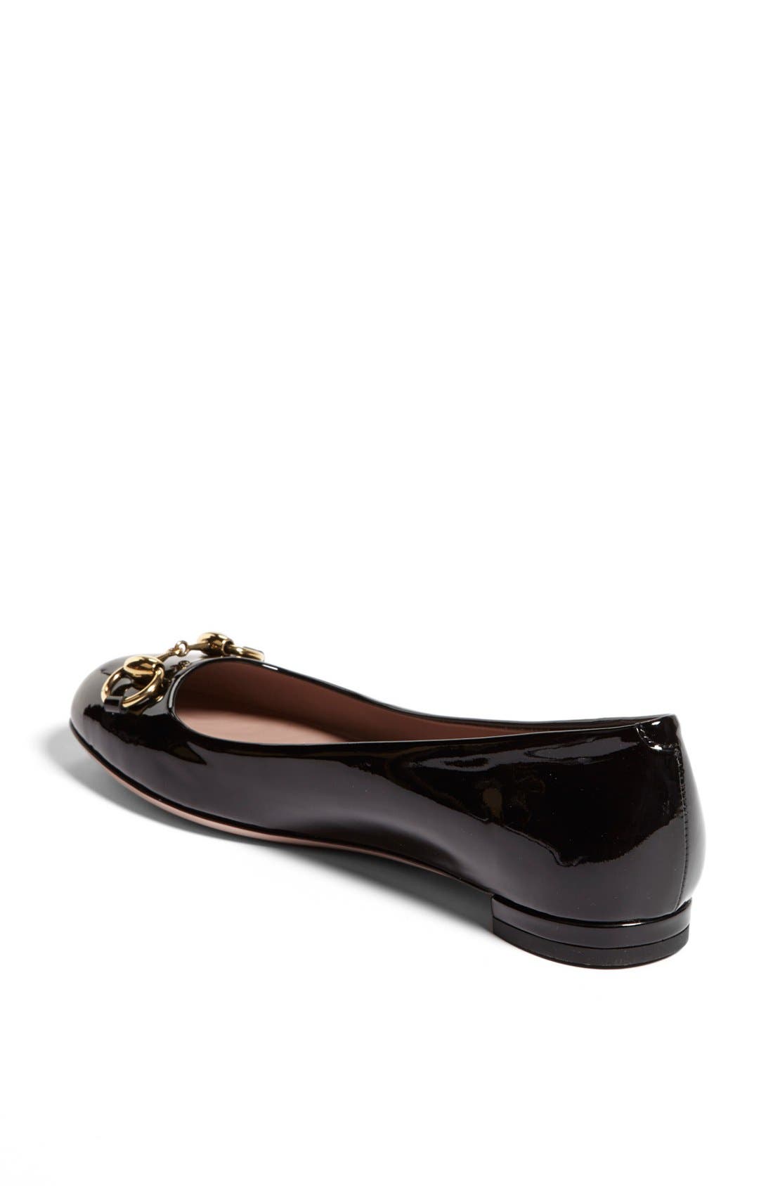 Gucci 'Jolene' Horse Bit Ballet Flat, Alternate, color, 