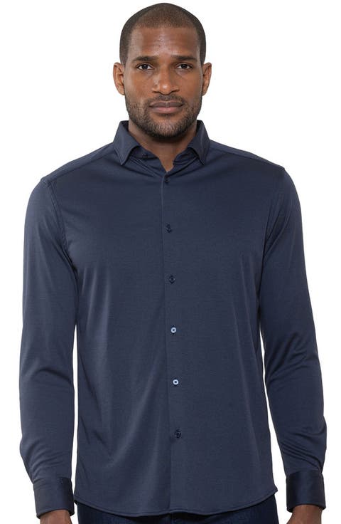 Micro Melange Knit Shirt