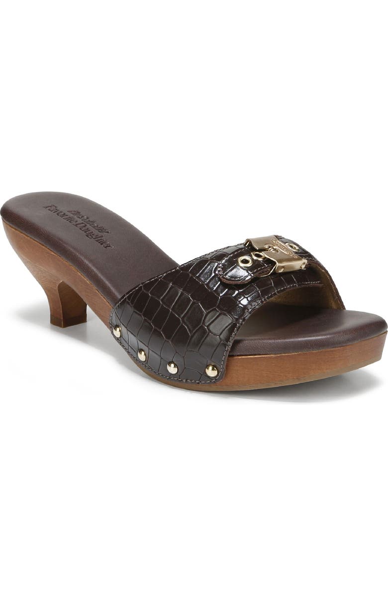 Dr. Scholl's x Favorite Daughter Heartbreak Kitten Heel Sandal, Main, color, Brown