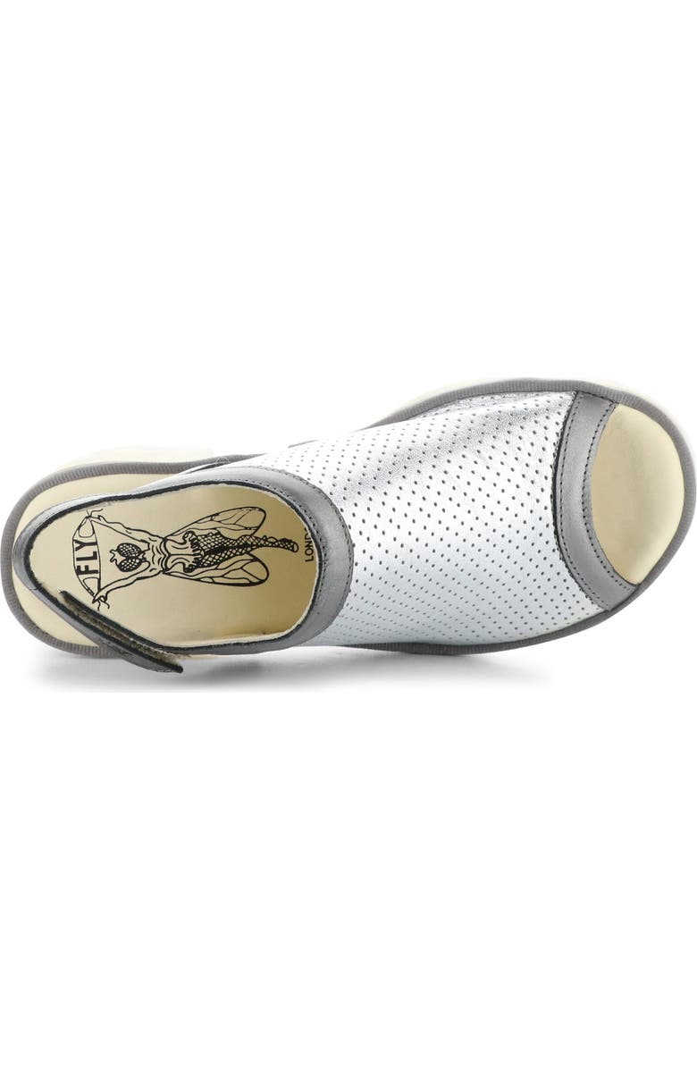 Fly London Teif Platform Sandal, Alternate, color, Silver/ Plomo