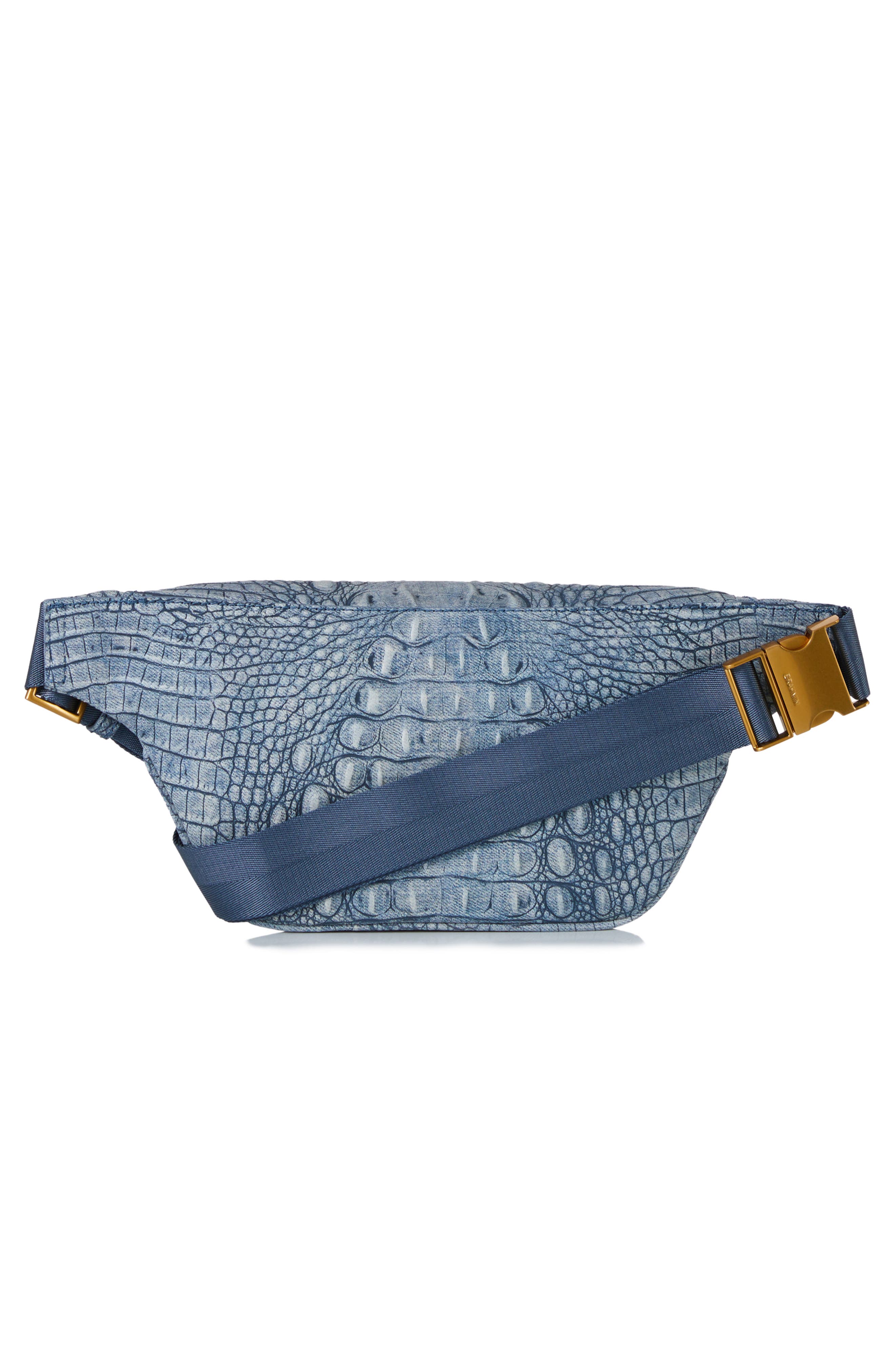 Brahmin Harker Croc Embossed Leather Belt Bag, Alternate, color, 