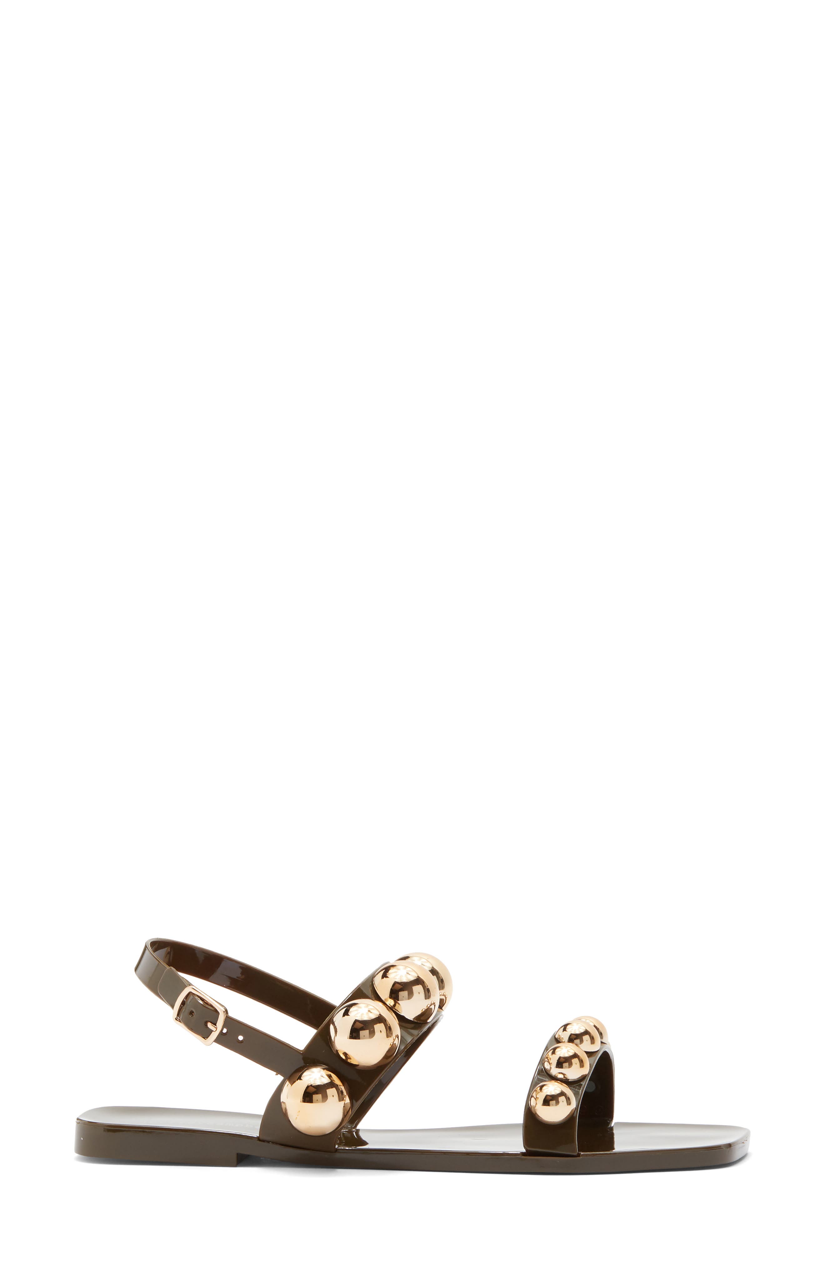 Gum-Drop Jelly Sandal, Alternate, color, KHAKI GOLD