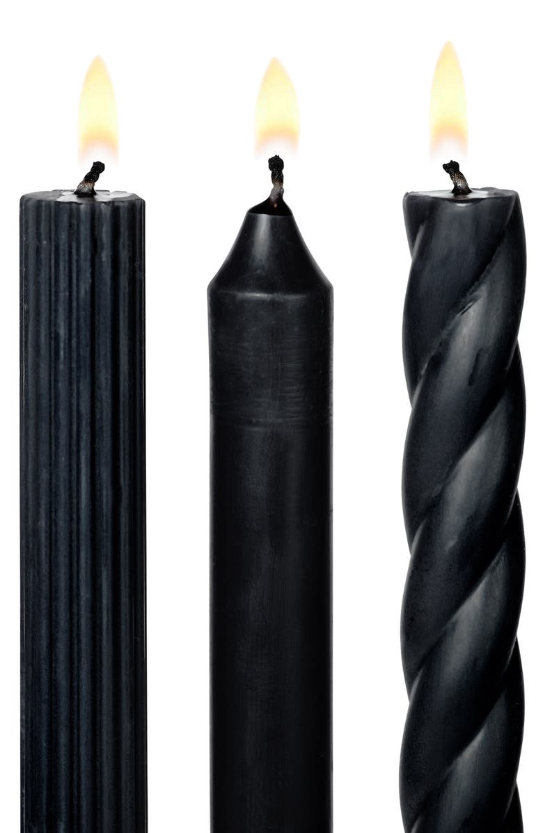 ILLUME<sup>®</sup> Assorted 3-Pack Taper Candles, Alternate, color, Black