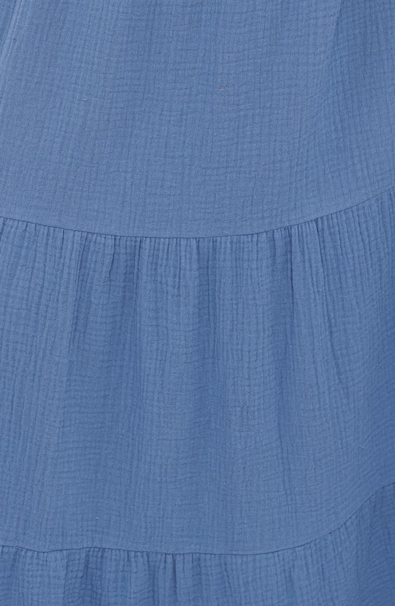 Petal & Pup Sophia Cotton Gauze Button-Up Top & Maxi Skirt Set, Alternate, color, Denim Blue