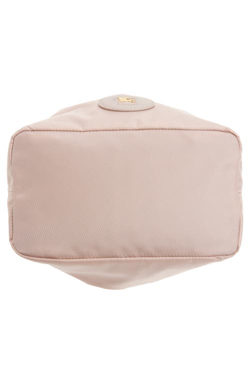 Burberry Reversible Pouch In Pink Nylon With Check Pattern