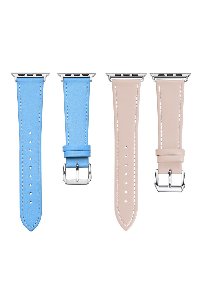 Leather Bands for Apple Watch, Main, color, BLUE