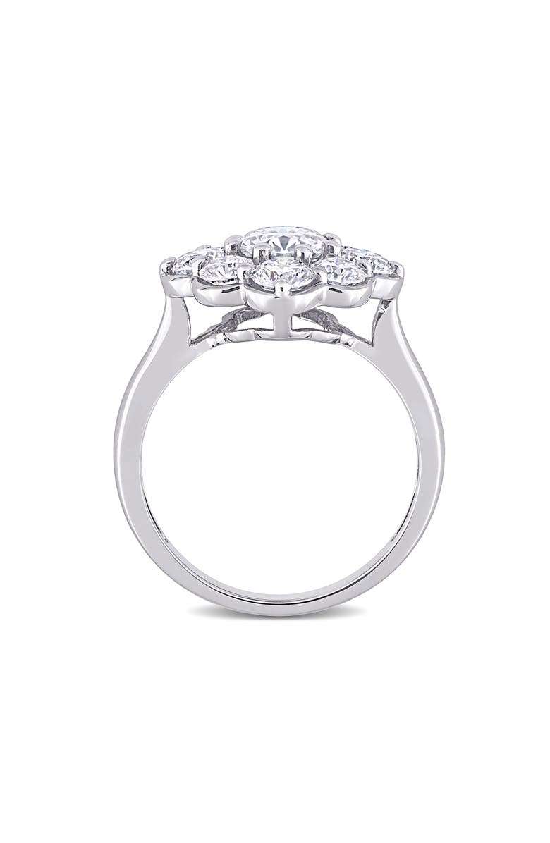 DELMAR Lab-Created Moissanite Flower Ring, Alternate, color, 