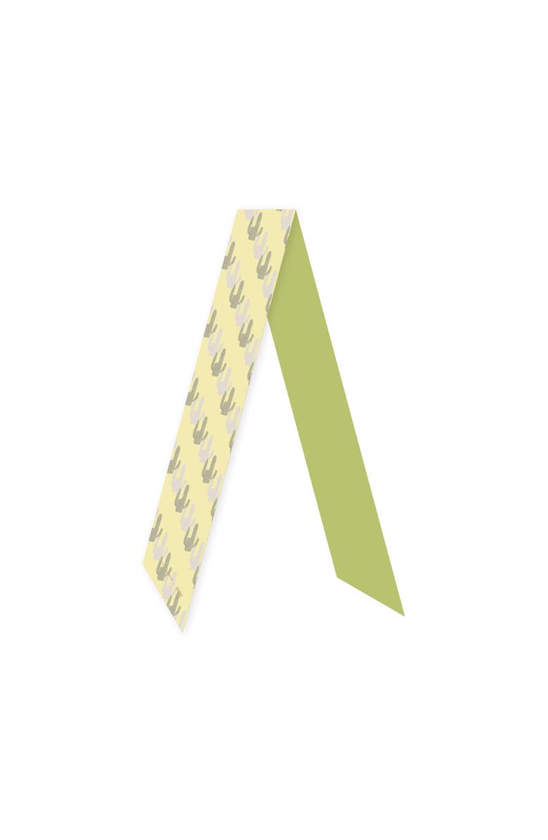 Lost Pattern x NYBG "Oasis Charms" Silk Skinny Scarf, Alternate, color, Green