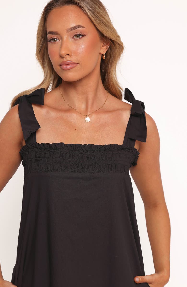 Petal & Pup Irina Stripe Maxi Dress, Alternate, color, Black