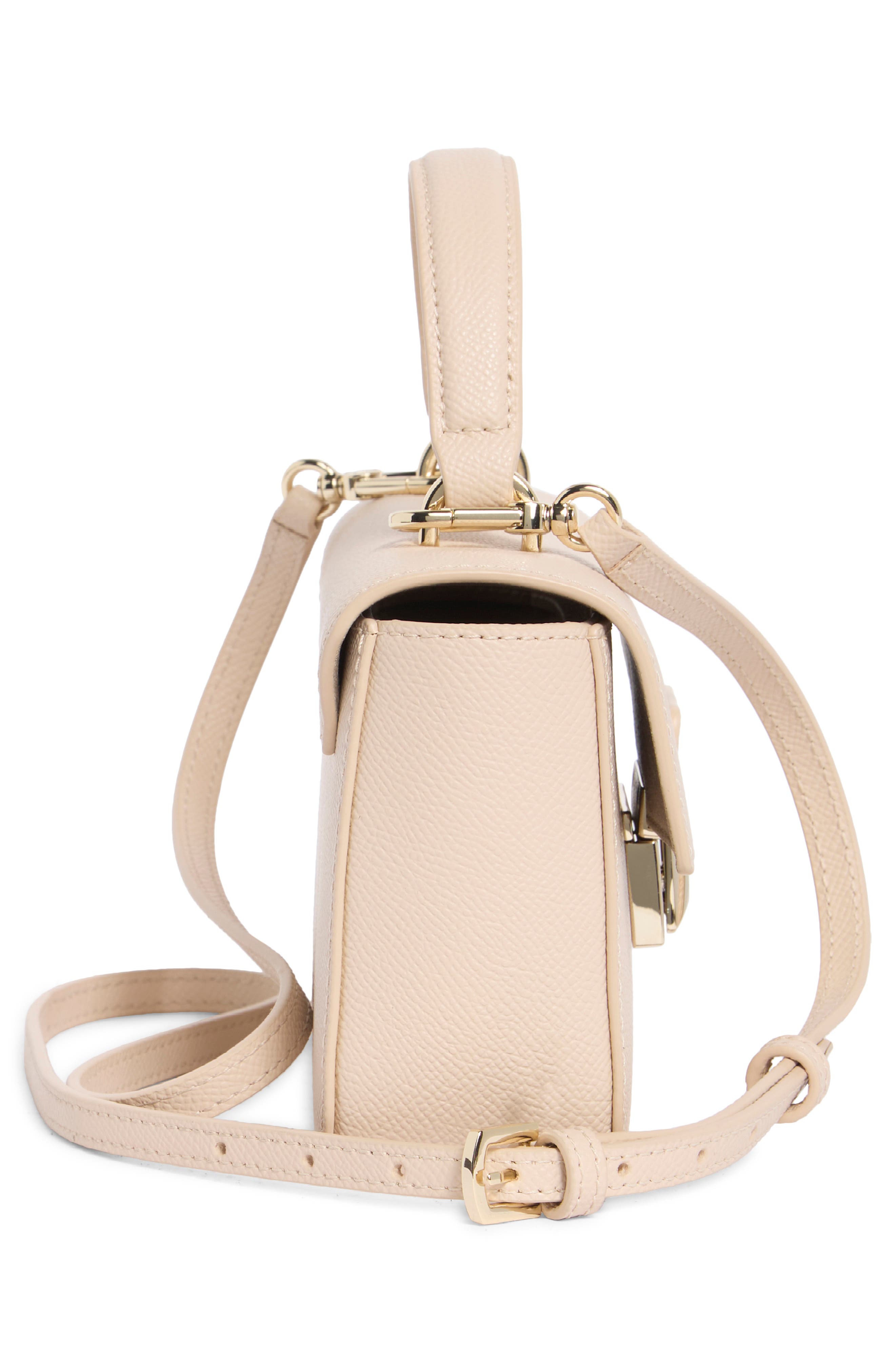 Venere Micro Leather Top Handle Bag, Alternate, color, BALLERINA I