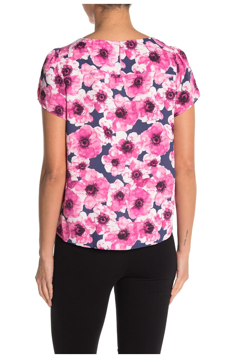 J.Crew Floral Print Soft Shell Short Sleeve Top, Alternate, color,