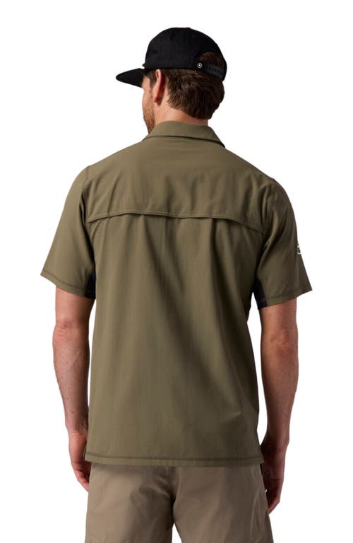 Backcountry Tahoe Woven Short-sleeve Snap-up Shirt In Black