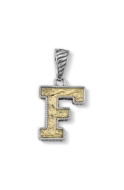 Two-Tone Initial Pendant