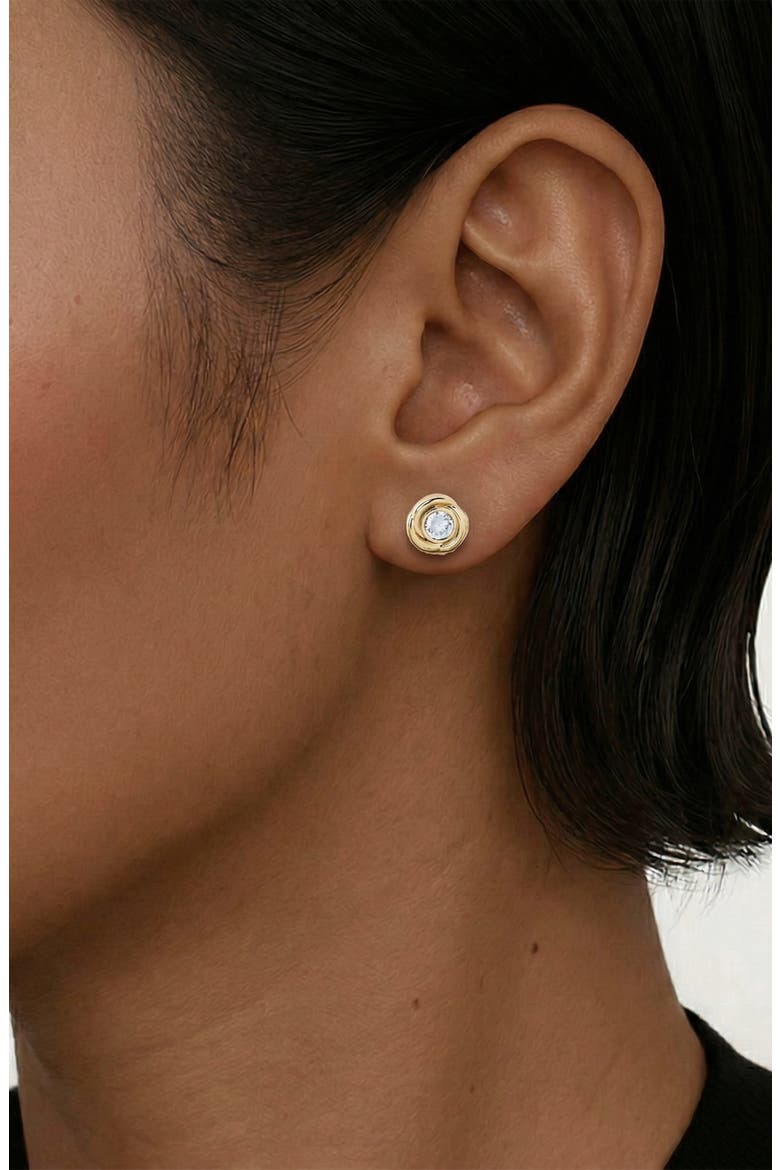 Lerino Crystal Stud Earrings In Gold, Alternate, color, Gold
